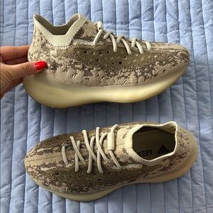 Adidas Yeezy Women's Beige and Brown Sneakers